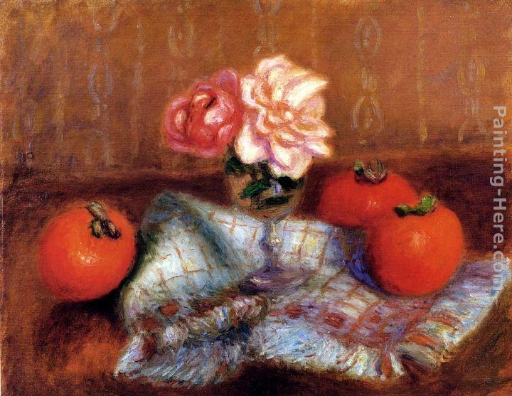 William Glackens Roses And Persimmons